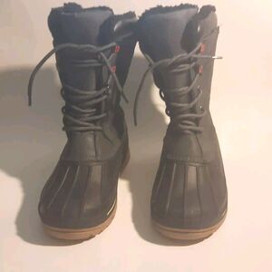 Swiss Tech Thinsulate Waterproof Winter Snowboot Leather Black Kids Size 3